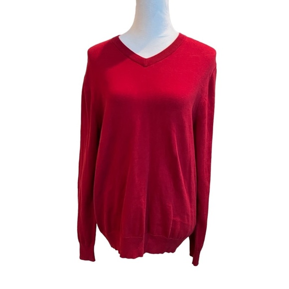 British Khaki Sweaters - British khaki red sweater women’s size medium